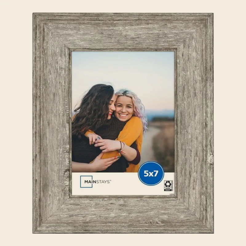 Mainstays 5 × 7 Rustic Gray Tabletop Frame