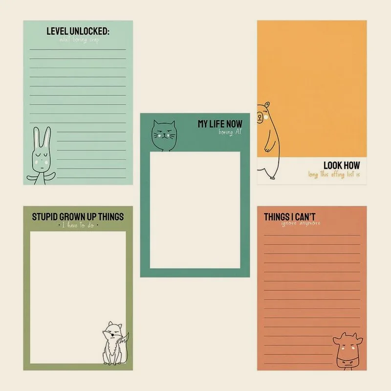 Novelty sticky notes