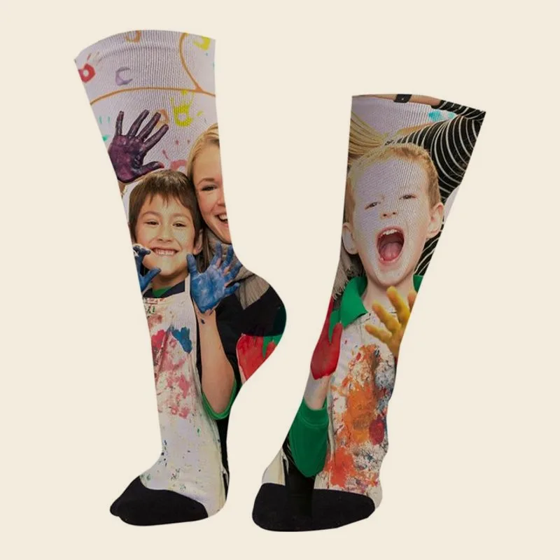Socks with their face on them
