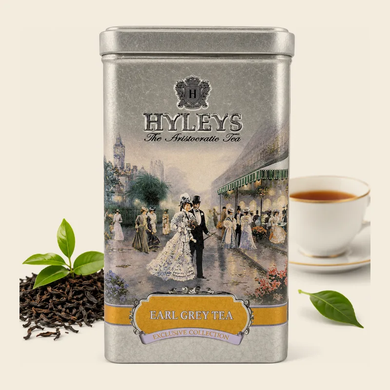 Hyleys Earl Grey Loose Leaf Tea in Gift Tin